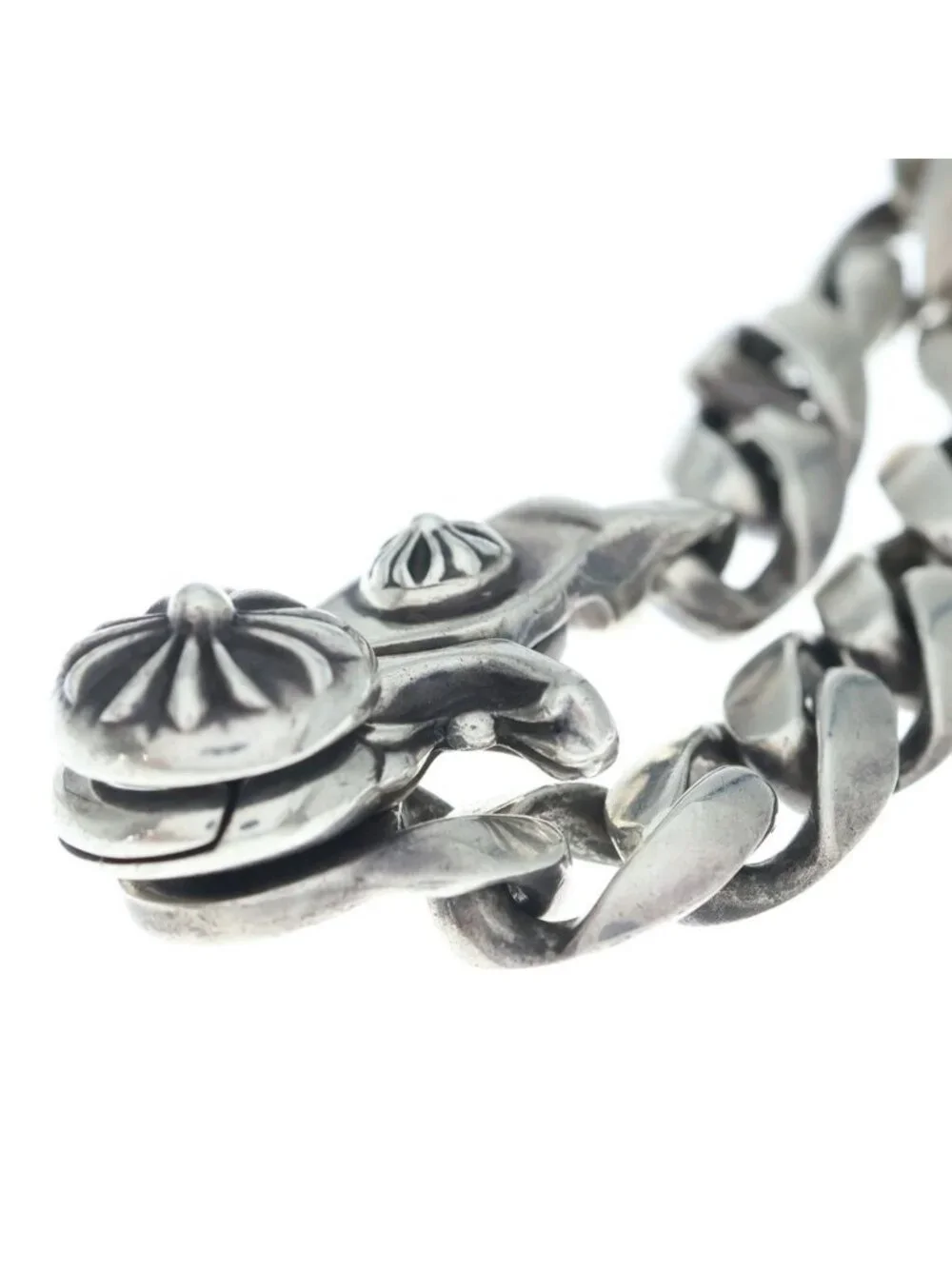 Chrome Hearts Clsc Chn Lnk Classic Link Clip Bracelet 13 Links Silver